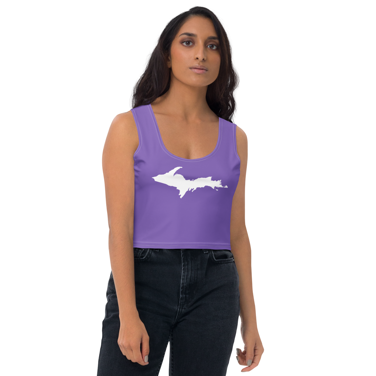 Michigan Upper Peninsula Crop Tank (w/ UP Outline) | Lake Iris