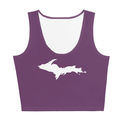 Michigan Upper Peninsula Crop Tank (w/ UP Outline) | Plum