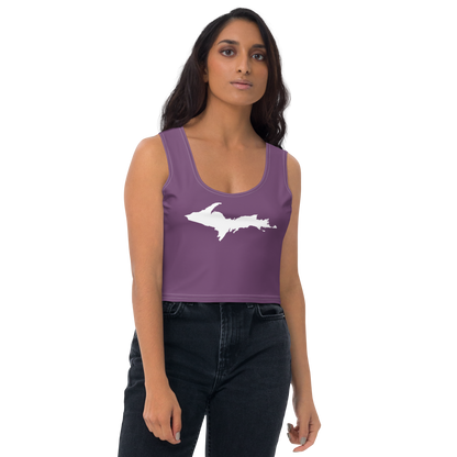 Michigan Upper Peninsula Crop Tank (w/ UP Outline) | Plum