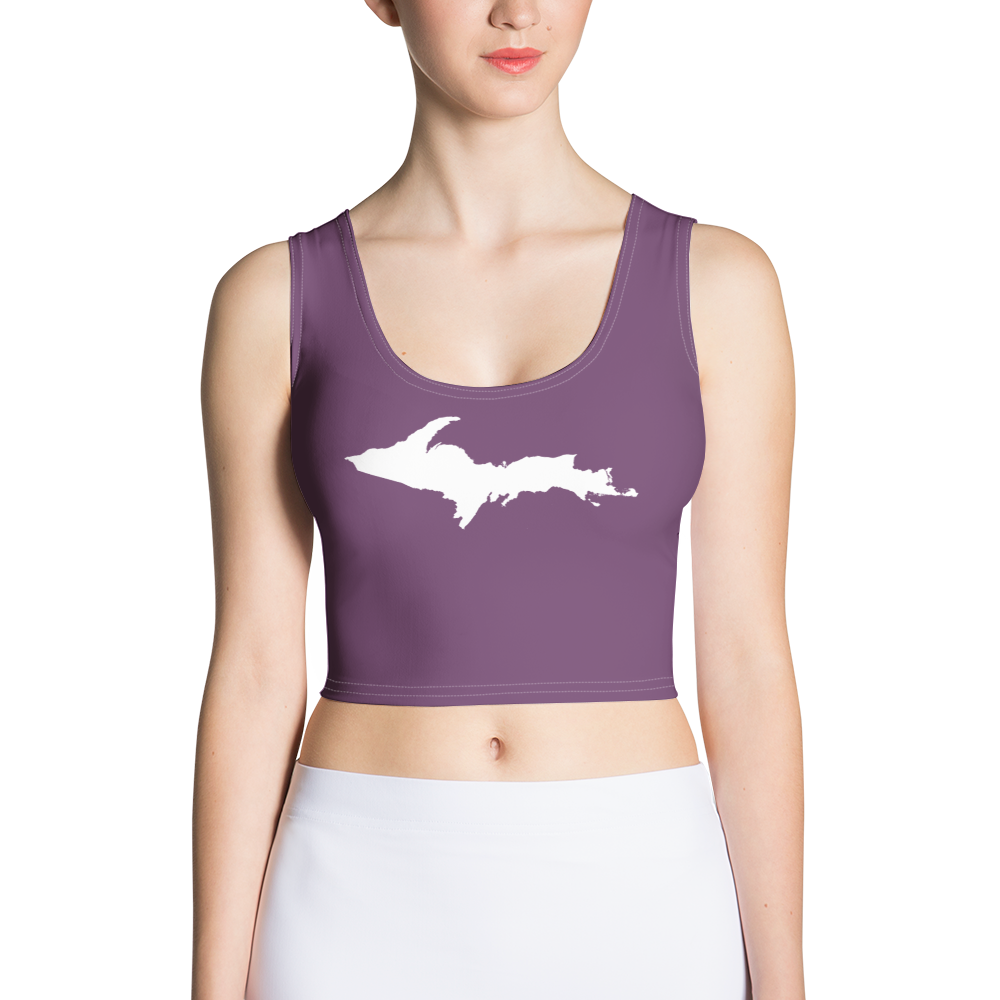 Michigan Upper Peninsula Crop Tank (w/ UP Outline) | Plum