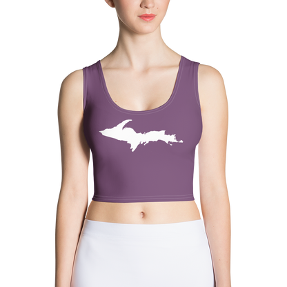 Michigan Upper Peninsula Crop Tank (w/ UP Outline) | Plum