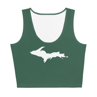 Michigan Upper Peninsula Crop Tank (w/ UP Outline) | Ginger Ale Green