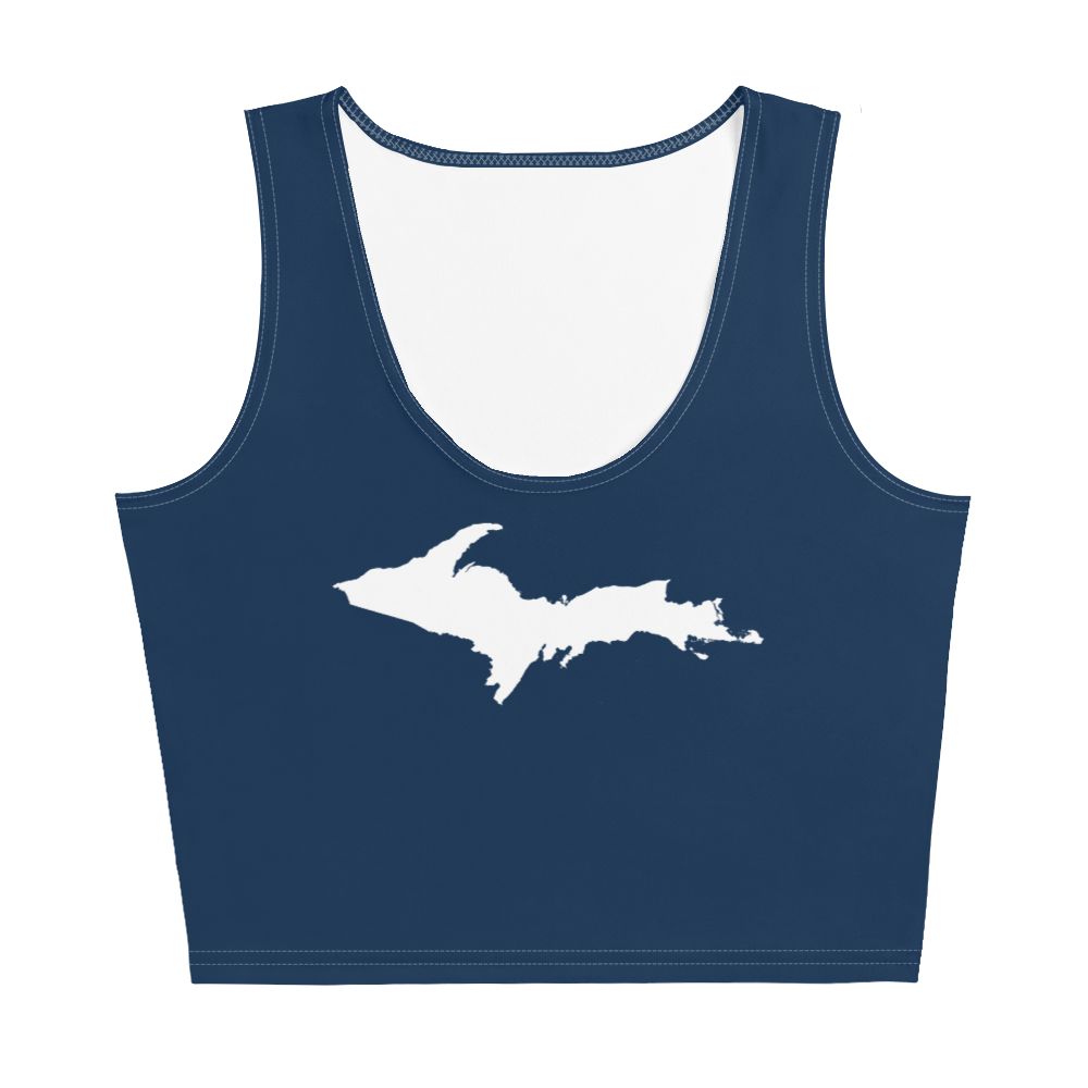 Michigan Upper Peninsula Crop Tank (w/ UP Outline) | Navy