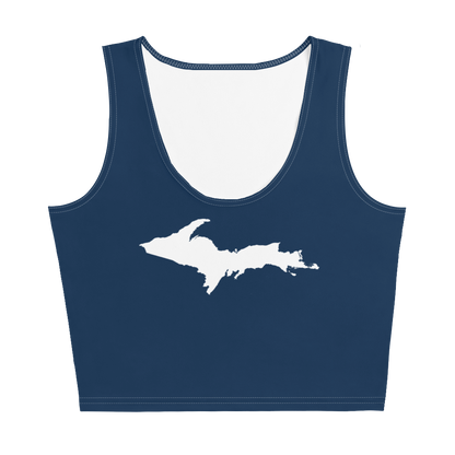 Michigan Upper Peninsula Crop Tank (w/ UP Outline) | Navy