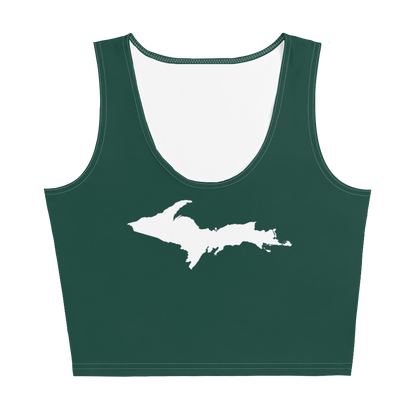 Michigan Upper Peninsula Crop Tank (w/ UP Outline) | Laconic Green