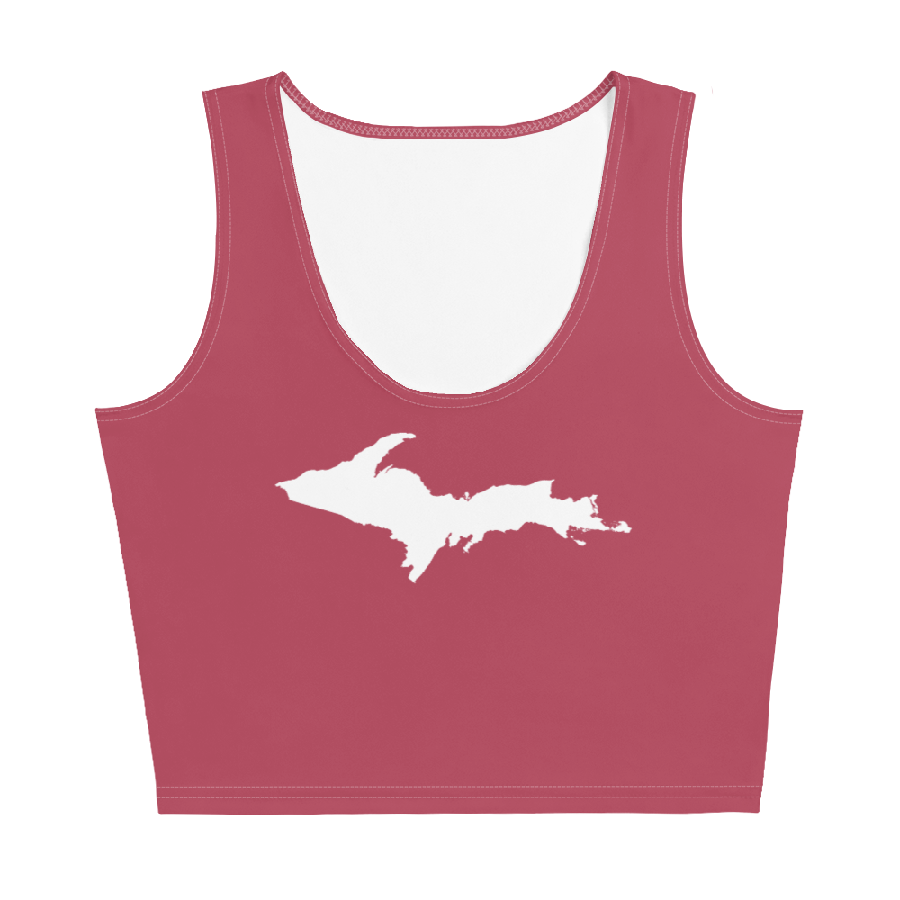 Michigan Upper Peninsula Crop Tank (w/ UP Outline) | Popstar Pink