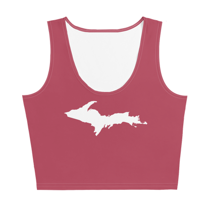 Michigan Upper Peninsula Crop Tank (w/ UP Outline) | Popstar Pink