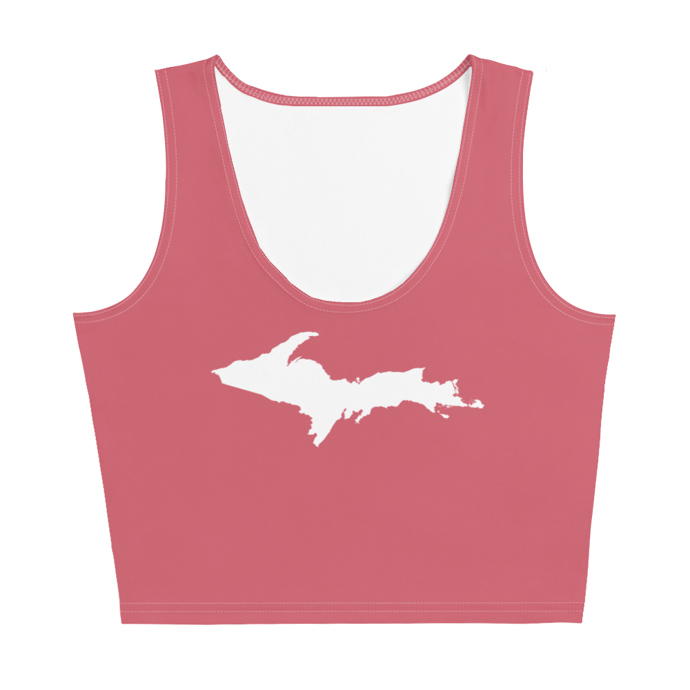 Michigan Upper Peninsula Crop Tank (w/ UP Outline) | Watermelon Pink