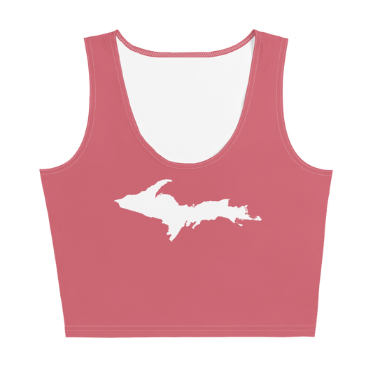 Michigan Upper Peninsula Crop Tank (w/ UP Outline) | Watermelon Pink