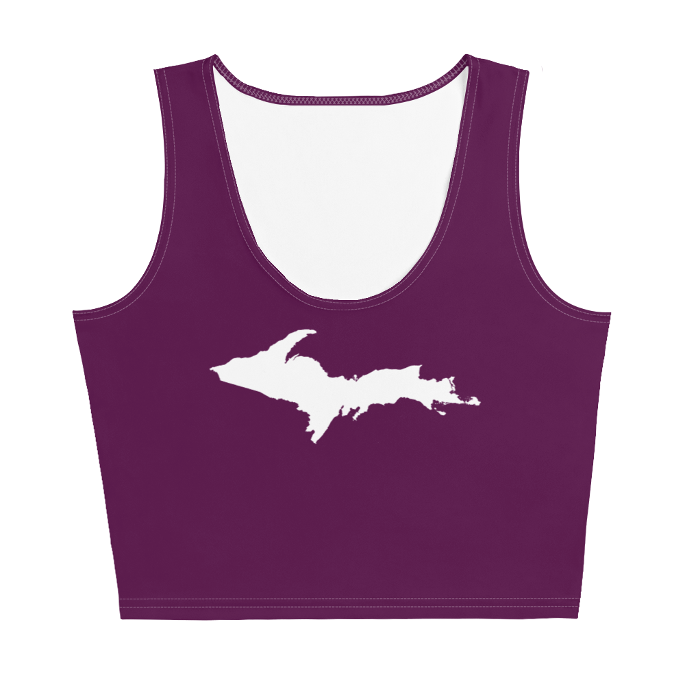 Michigan Upper Peninsula Crop Tank (w/ UP Outline) | Tyrian Purple