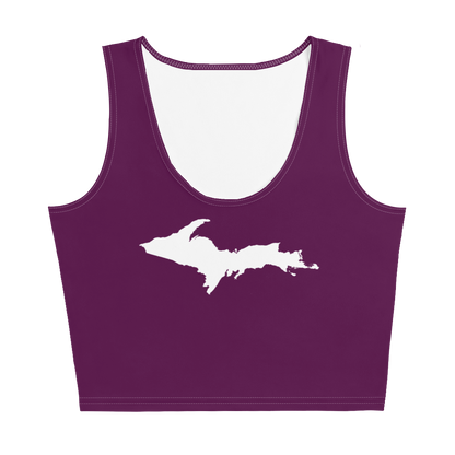 Michigan Upper Peninsula Crop Tank (w/ UP Outline) | Tyrian Purple