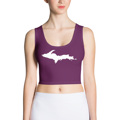 Michigan Upper Peninsula Crop Tank (w/ UP Outline) | Tyrian Purple