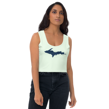 Michigan Upper Peninsula Crop Tank (w/ UP Outline) | Dew Green