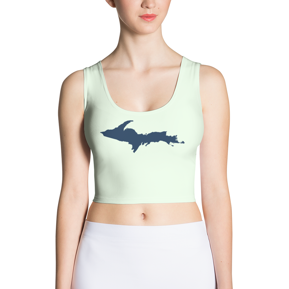 Michigan Upper Peninsula Crop Tank (w/ UP Outline) | Dew Green