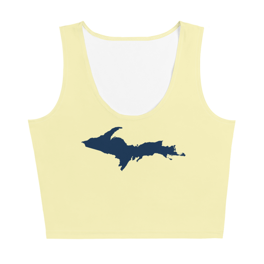 Michigan Upper Peninsula Crop Tank (w/ UP Outline) | Canary Yellow