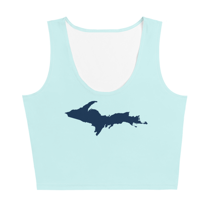 Michigan Upper Peninsula Crop Tank (w/ UP Outline) | Cyan