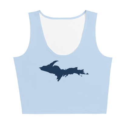 Michigan Upper Peninsula Crop Tank (w/ UP Outline) | Light Blue