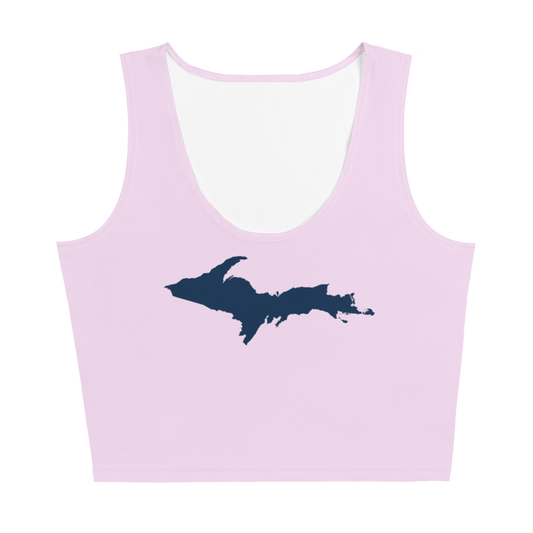 Michigan Upper Peninsula Crop Tank (w/ UP Outline) | Pale Lavender