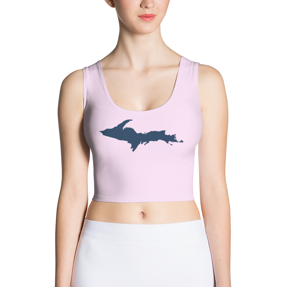 Michigan Upper Peninsula Crop Tank (w/ UP Outline) | Pale Lavender