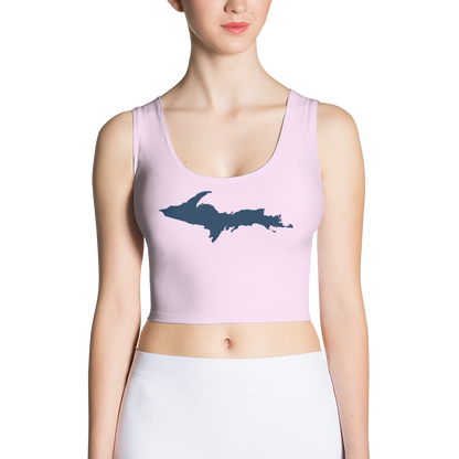 Michigan Upper Peninsula Crop Tank (w/ UP Outline) | Pale Lavender