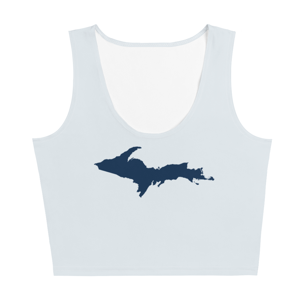 Michigan Upper Peninsula Crop Tank (w/ UP Outline) | Gossy White