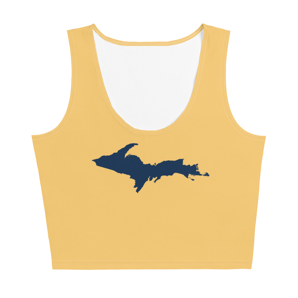 Michigan Upper Peninsula Crop Tank (w/ UP Outline) | Citrine