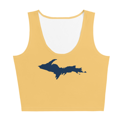 Michigan Upper Peninsula Crop Tank (w/ UP Outline) | Citrine