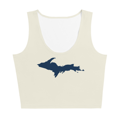 Michigan Upper Peninsula Crop Tank (w/ UP Outline) | Ivory White