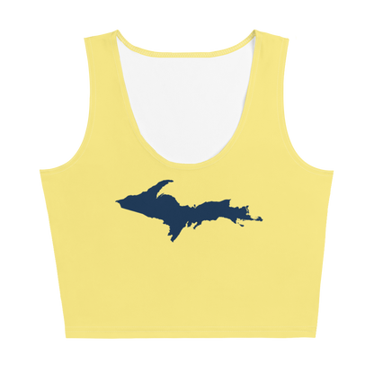 Michigan Upper Peninsula Crop Tank (w/ UP Outline) | Cherry Yellow