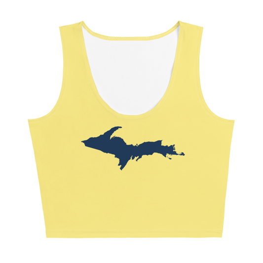 Michigan Upper Peninsula Crop Tank (w/ UP Outline) | Cherry Yellow