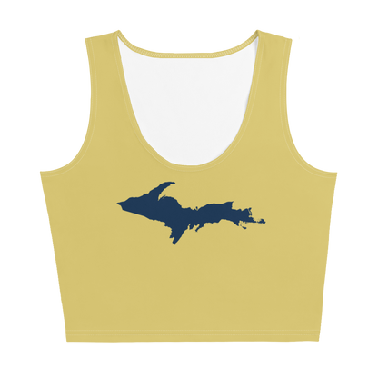 Michigan Upper Peninsula Crop Tank (w/ UP Outline) | Plum Yellow