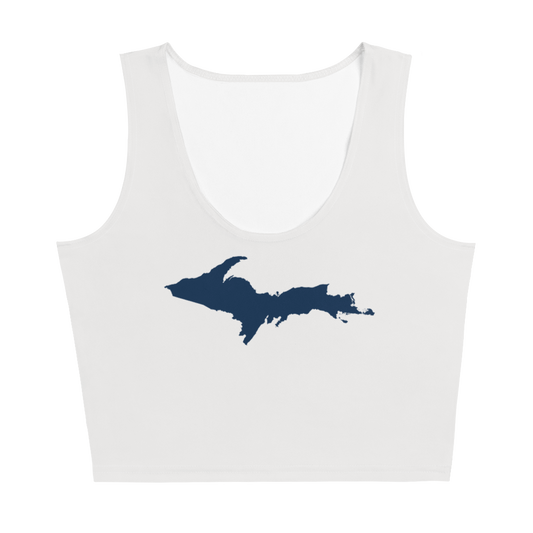 Michigan Upper Peninsula Crop Tank (w/ UP Outline) | Birch Bark White