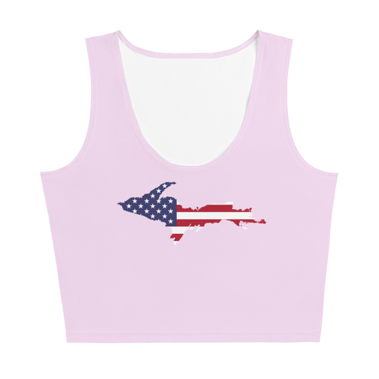 Michigan Upper Peninsula Crop Tank (w/ UP USA Flag) | Pale Lavender