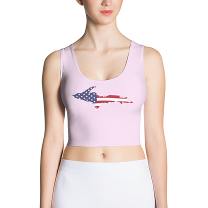 Michigan Upper Peninsula Crop Tank (w/ UP USA Flag) | Pale Lavender