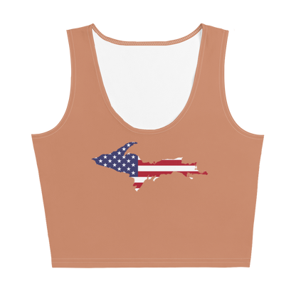 Michigan Upper Peninsula Crop Tank (w/ UP USA Flag) | Copper