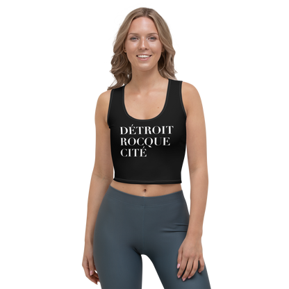 'Détroit Rocque Cité' Crop Tank | Black