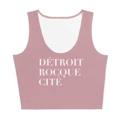 'Détroit Rocque Cité' Crop Tank | Cherry Blossom Pink