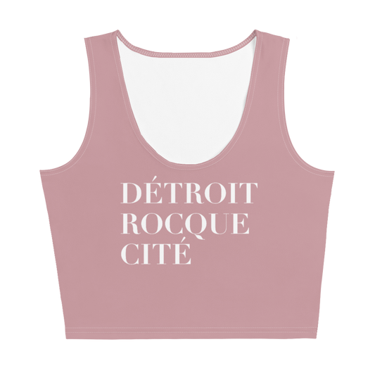 'Détroit Rocque Cité' Crop Tank | Cherry Blossom Pink