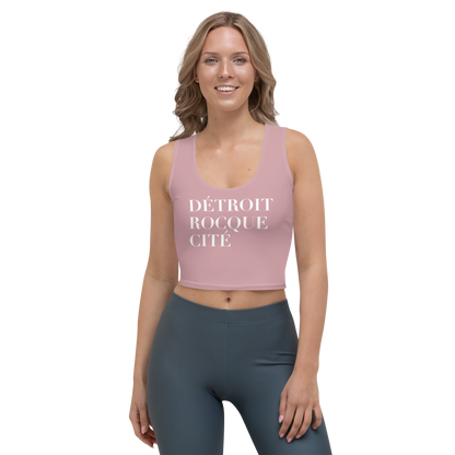 'Détroit Rocque Cité' Crop Tank | Cherry Blossom Pink