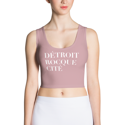 'Détroit Rocque Cité' Crop Tank | Cherry Blossom Pink