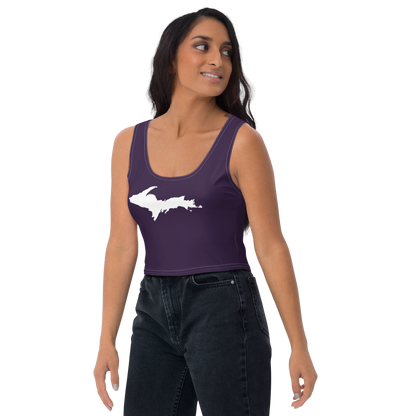 Michigan Upper Peninsula Crop Tank (w/ UP Outline) | Blackcurrant