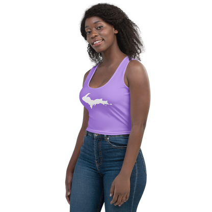 Michigan Upper Peninsula Crop Tank (w/ UP Outline) | Lavender