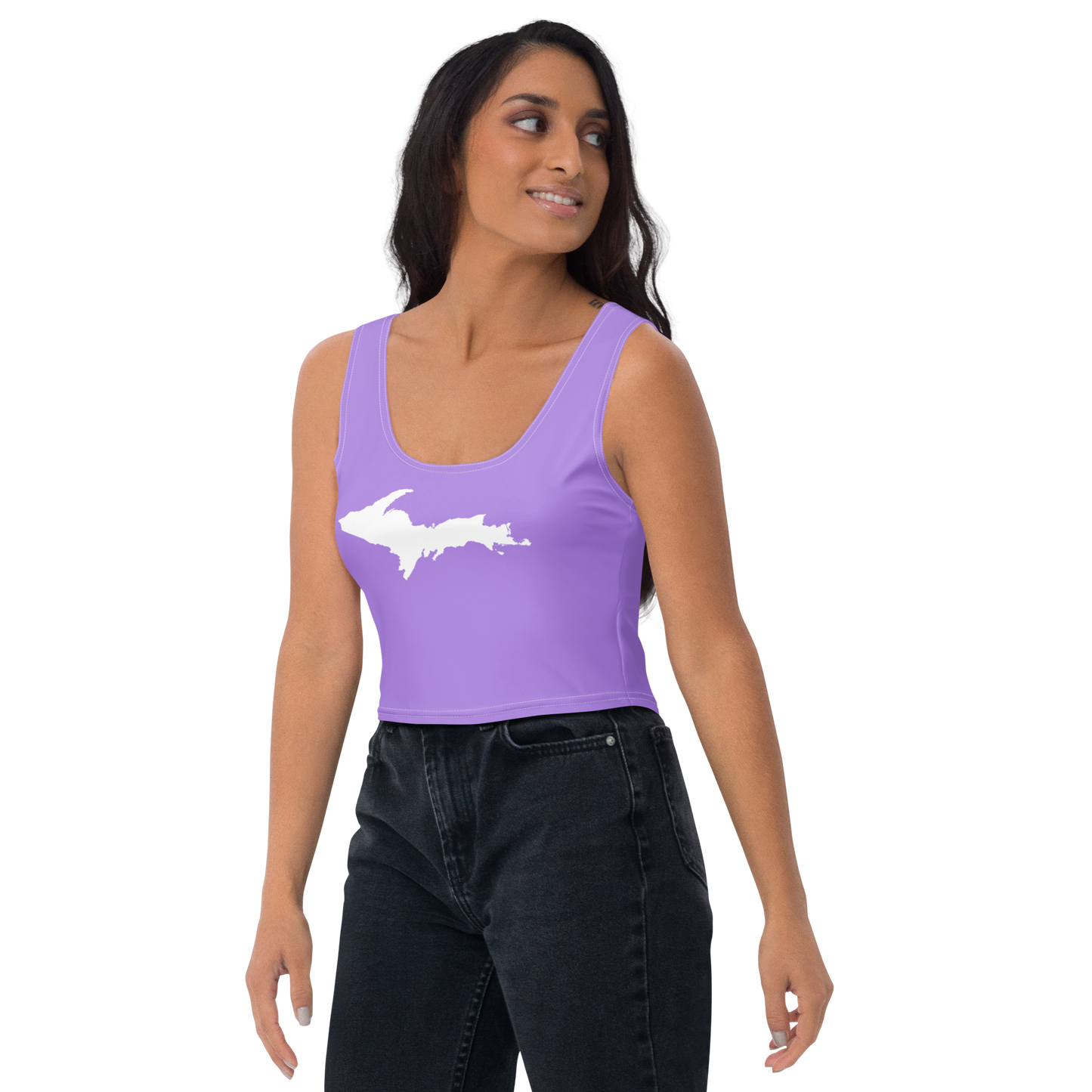 Michigan Upper Peninsula Crop Tank (w/ UP Outline) | Lavender