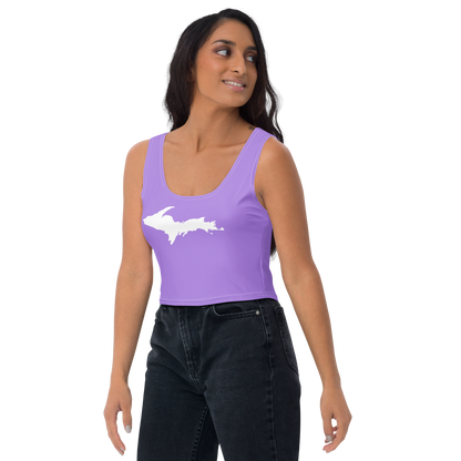 Michigan Upper Peninsula Crop Tank (w/ UP Outline) | Lavender