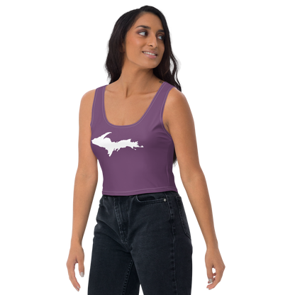 Michigan Upper Peninsula Crop Tank (w/ UP Outline) | Plum