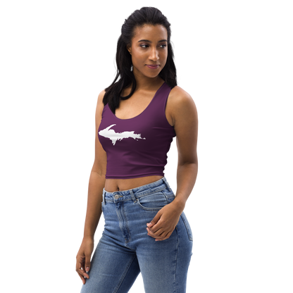 Michigan Upper Peninsula Crop Tank (w/ UP Outline) | Tyrian Purple