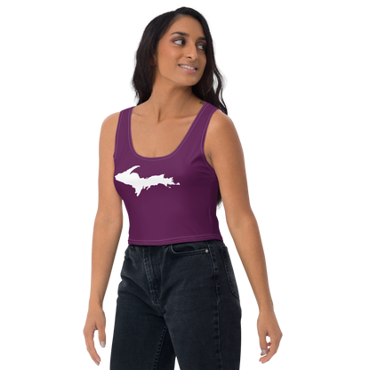 Michigan Upper Peninsula Crop Tank (w/ UP Outline) | Tyrian Purple