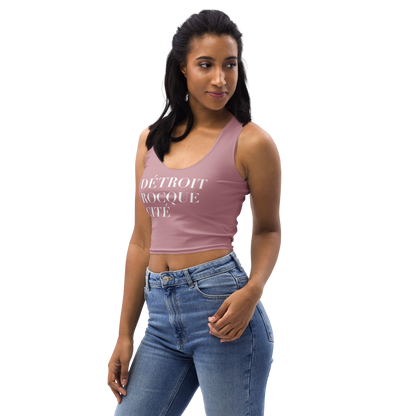 'Détroit Rocque Cité' Crop Tank | Cherry Blossom Pink