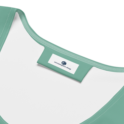 Michigan Upper Peninsula Crop Tank (w/ UP Outline) | Metallic Mint Green