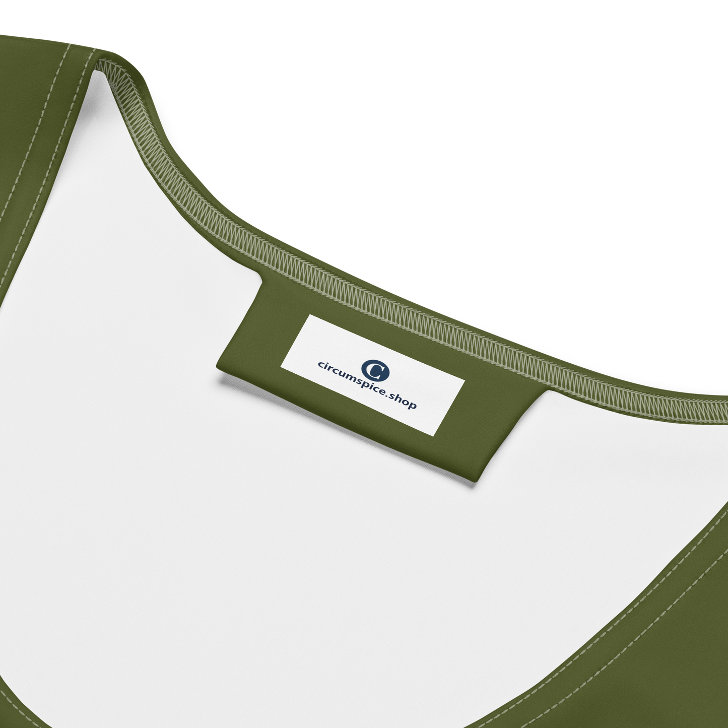 Michigan Upper Peninsula Crop Tank (w/ UP Outline) | Army Green